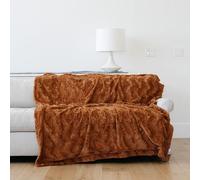 GRACED SOFT LUXURIES Oversized Softest Warm Elegant Cozy Faux Fur Home Throw Blanket 60 x 80 by, Camel