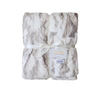 GRACED SOFT LUXURIES Oversized Throw Blanket Home Decor Warm Elegant Softest Cozy Faux Fur Decorative, Comfy, Cozy, Warm Blanket for Sofa Bed 60" x 80", Textured Marbled Ivory