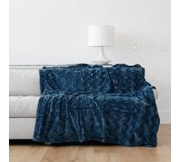 GRACED SOFT LUXURIES Oversized Throw Blanket Warm Elegant Softest Cozy Faux Fur Home Throw Blanket 60" x 80", Navy