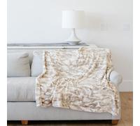 GRACED SOFT LUXURIES Softest Throw Blanket Warm Elegant Cozy Fluffy Thick Comfy Soft Faux Fur for Home, Couch, Sofa, Bed (Marbled Ivory, Large 50" x 60")