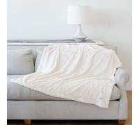 GRACED SOFT LUXURIES Softest Warm Elegant Cozy Faux Fur Home Throw Blanket (Solid Ivory, Large 50" x 60")