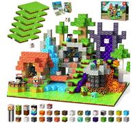 GraceDuck 150 PCS Magnetic Blocks with 6 Baseplate, Magnetic Building Cubes for Kids Ages 4-8, Stacking Blocks STEM Building Toys for Boys Girls Ages 3 4 5 6 7 8-12 Xmas Birthday Gifts