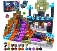 GraceDuck Magnetic Blocks - 150 PCS Build Magnetic Dark Castle Sword Domain World - Construction Cube Toys - STEM Montessori Sensory Toys for Toddlers