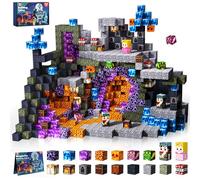 GraceDuck Magnetic Blocks - 150 PCS Build Magnetic Dark Castle Sword Domain World - Construction Cube Toys - STEM Montessori Sensory Toys for Toddlers Ages 3+ for Boy & Girl