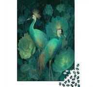 Graceful BirdsPuzzles 1000 Pieces for Adults for Adults 1000 Piece Puzzle Educational Challenge Games Home DecoratioGreen Plants And Large Flowers