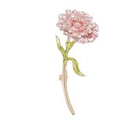 Graceful Carnation Shaped Brooch for Work Parties Alloy Flower Badge Pin Safe Lapel Pin for Mom