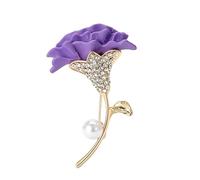 Graceful Carnation Shaped Brooch for Work Parties Carnation Brooch Coating Flower Pin