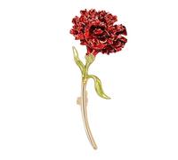 Graceful Carnation Shaped Brooch for Work Parties Carnation Brooch Coating Flower Pin