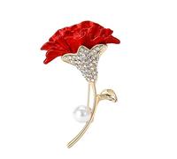 Graceful Carnation Shaped Brooch for Work Parties Safe Lapel Pin