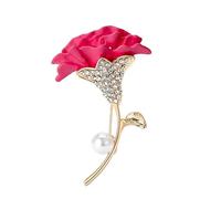 Graceful Carnation Shaped Brooch for Work Parties Safe Lapel Pin