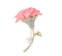 Graceful Carnation Shaped Brooch for Work Parties Safe Lapel Pin