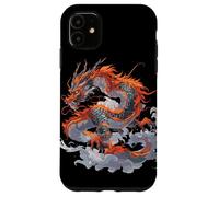 Graceful Chinese Dragon Art with Mythical Scales & Clouds Case for iPhone 11