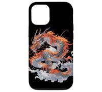 Graceful Chinese Dragon Art with Mythical Scales & Clouds Case for iPhone 12/12 Pro