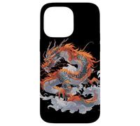 Graceful Chinese Dragon Art with Mythical Scales & Clouds Case for iPhone 14 Pro Max