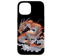 Graceful Chinese Dragon Art with Mythical Scales & Clouds Case for iPhone 15