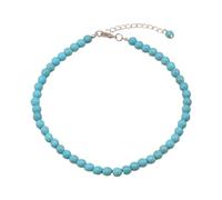 Graceful Heart Shaped Necklace Turquoise Beaded Clavicle Chains Stylish Love Shape Neckchain Adjustable Chain Chokers Stylish Ornaments
