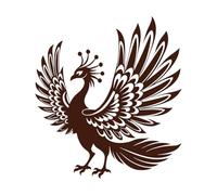 Graceful Indian Peafowl and Peacock Clipart Design Wall Stickers Paster Paper 42x46.7cm Art Mural Painting Coffee