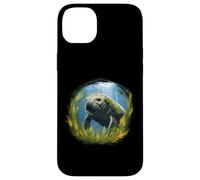 Graceful Manatee surrounded by Sea Grass - a sea cow at home Case for iPhone 14 Plus