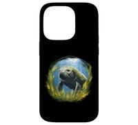 Graceful Manatee surrounded by Sea Grass - a sea cow at home Case for iPhone 14 Pro