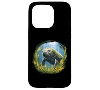 Graceful Manatee surrounded by Sea Grass - a sea cow at home Case for iPhone 15 Pro