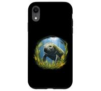 Graceful Manatee surrounded by Sea Grass - a sea cow at home Case for iPhone XR