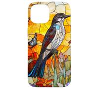 Graceful Mockingbird with Sunset Flora Case for iPhone 15