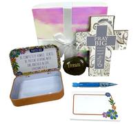 Graceful Nest Christian Gift Set Bundle - Give It to God Prayer Box, Cross Sign, Inspirational Rock, Bundled in Gift Box - Christian Gifts for Women, Men, Kids & Friends - Uplifting Faith Present
