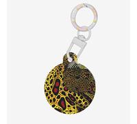 Graceful Onyx Leopard Print Print Round Acrylic Pet Tag, Dog Neck Pendant Tags for Pets Circular Dog Cat Collar Name Tags