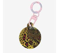 Graceful Onyx Leopard Print Print Round Acrylic Pet Tag, Dog Neck Pendant Tags for Pets Circular Dog Cat Collar Name Tags