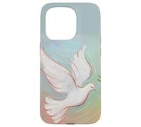 Graceful Peace Dove/pastel/olive branches Case for iPhone 15 Pro