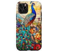 Graceful Peacock with Sunset Glow and Flora Case for iPhone 11 Pro