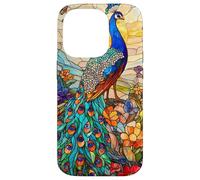 Graceful Peacock with Sunset Glow and Flora Case for iPhone 14 Pro