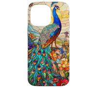 Graceful Peacock with Sunset Glow and Flora Case for iPhone 14 Pro Max