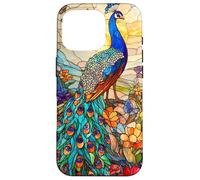 Graceful Peacock with Sunset Glow and Flora Case for iPhone 16 Pro