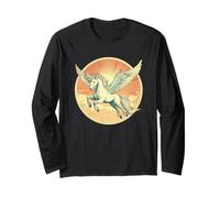 Graceful Pegasus with Heavenly Wings in Flight Long Sleeve T-Shirt