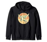 Graceful Pegasus with Heavenly Wings in Flight Zip Hoodie