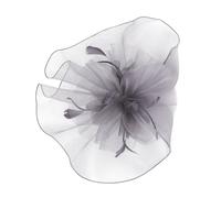 Graceful Sophisticated Veil with Flower Pattern Mesmerizing Full Meshes Veil