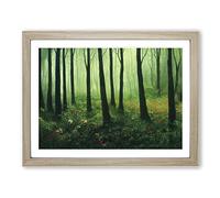 Graceful Spring Forest Framed Wall Art Print A2 Oak | Ready to Hang, Premium Gi Paper, Fade-Resistant Inks, Securely Packaged, UK Made