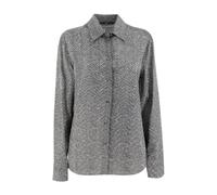 Graceful Viscose Shirt - female - Ermanno Scervino - Shirts - Gray - M - Blouses & Shirts M
