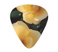 Graceful Yellow Rose Flower Guitar Picks Gift Set - Smooth Durable Plectrums For Acoustic, Electric & Bass Guitar, Perfect Present For Guitar Lovers & Musicians