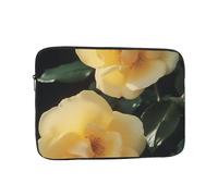 Graceful Yellow Rose Flower Pattern Laptop Sleeve 17 Inch Shockproof Protective Notebook Case Travel Laptop Bag for Men Women