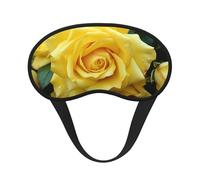 Graceful Yellow Rose Flower Sleep Mask for Side Sleeper, Blackout Eye Mask for Women Men, Zero Pressure Sleeping Masks Soft Breathable Eye Cover Comfortable Blindfold Eyeshade for Night Sleep