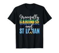 Gracefully Gabonese and St Lucian Mixed Nationalities T-Shirt