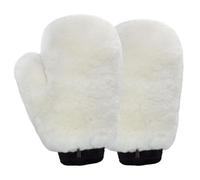 Gracefur 1 Pair Sheepskin Horse Brush Glove, Pet Grooming Gloves, Horse Grooming Mitts Washing Gloves, Soft and Comfort Sheepskin Scrubber for Bathing Horses & Pony