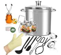 GraceKit Canning Pot Canning Supplies Starter kit,21.5 QT Pots Stainless Steel Canning Tool Kit,12 Piece Beginners Tools Set Water Bath Canner with Rack