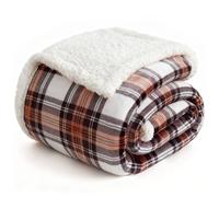 Gracelife Blanket for Women, Flannel Cozy Soft Blanket for Bed Fleece (Orange-2, 60"*80")