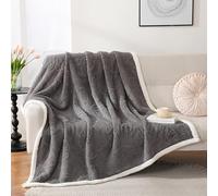 Gracelife Blanket for Women, Sherpa Throw Blanket for Couch, Flannel Butterfly Cozy Soft Blanket for Bed - Fleece, Grey, 200 * 230cm