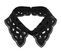 Gracelife Hollow Design Lapel False Collar Detachable Dickey Blouse Fake Half Shirt Collar for Women, Black 79, One Size