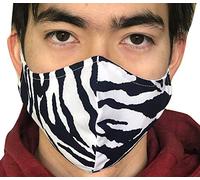 Grace's Accessories 2x Homemade Cotton Face Mask - 1x Zebra Stripe + 1x random design
