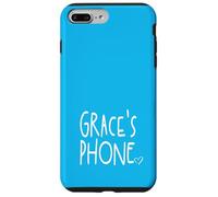 Grace's Phone Grace Personalized Name White Aqua Blue Case for iPhone 7 Plus/8 Plus